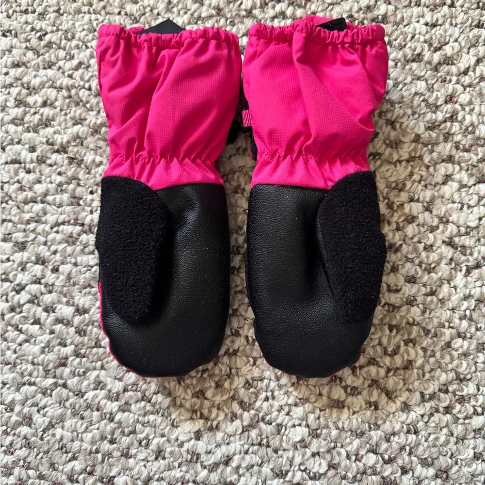 The North Face Pink and Black Insulated Mittens